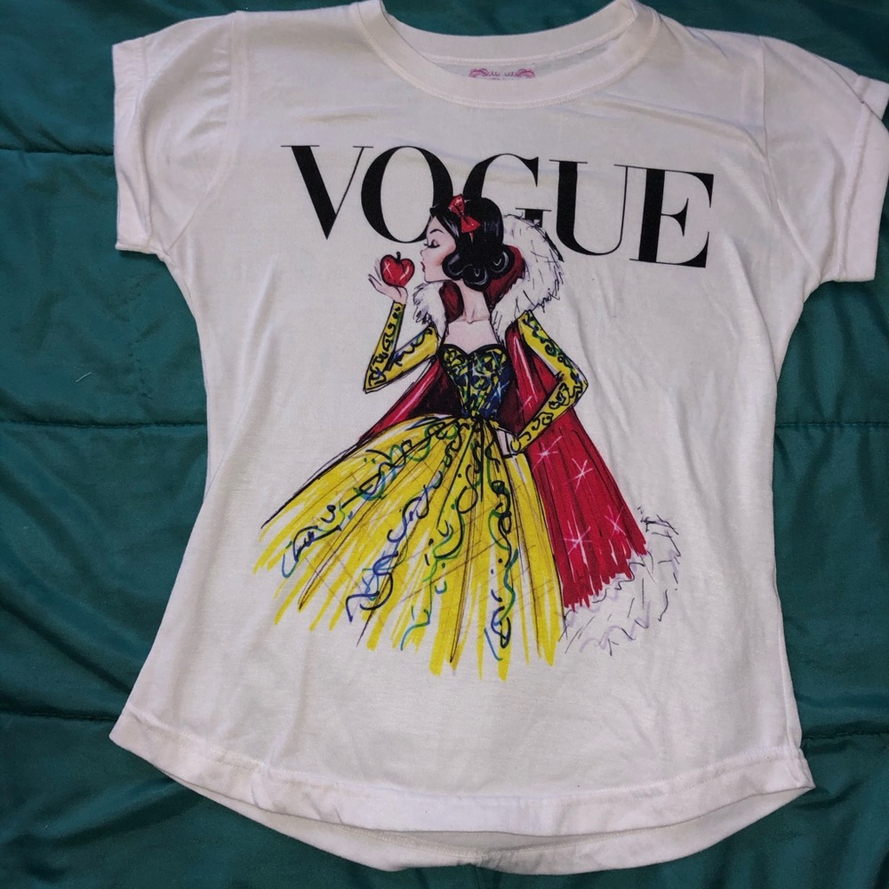 cute vogue snow white shirt